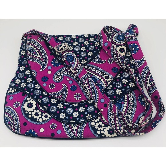 Vera Bradley Boysenberry - Shoulder Bag - Crossbody - Purse - Floral Medium Size - Picture 11 of 11